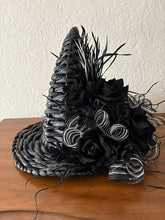 Load image into Gallery viewer, Black &amp; White Witch Hat Centerpiece
